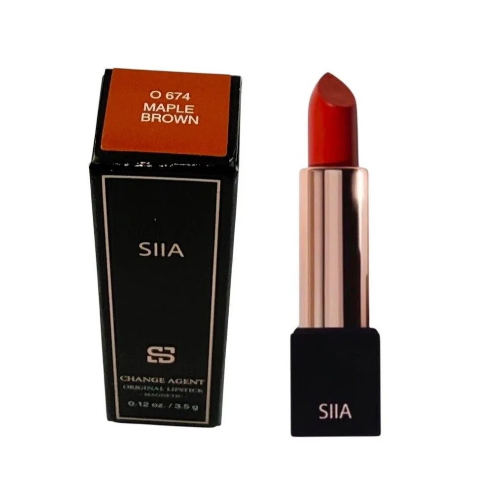 Siia Cosmetics Change Agent Original Lipstick O 674 Maple Brown new and sealed